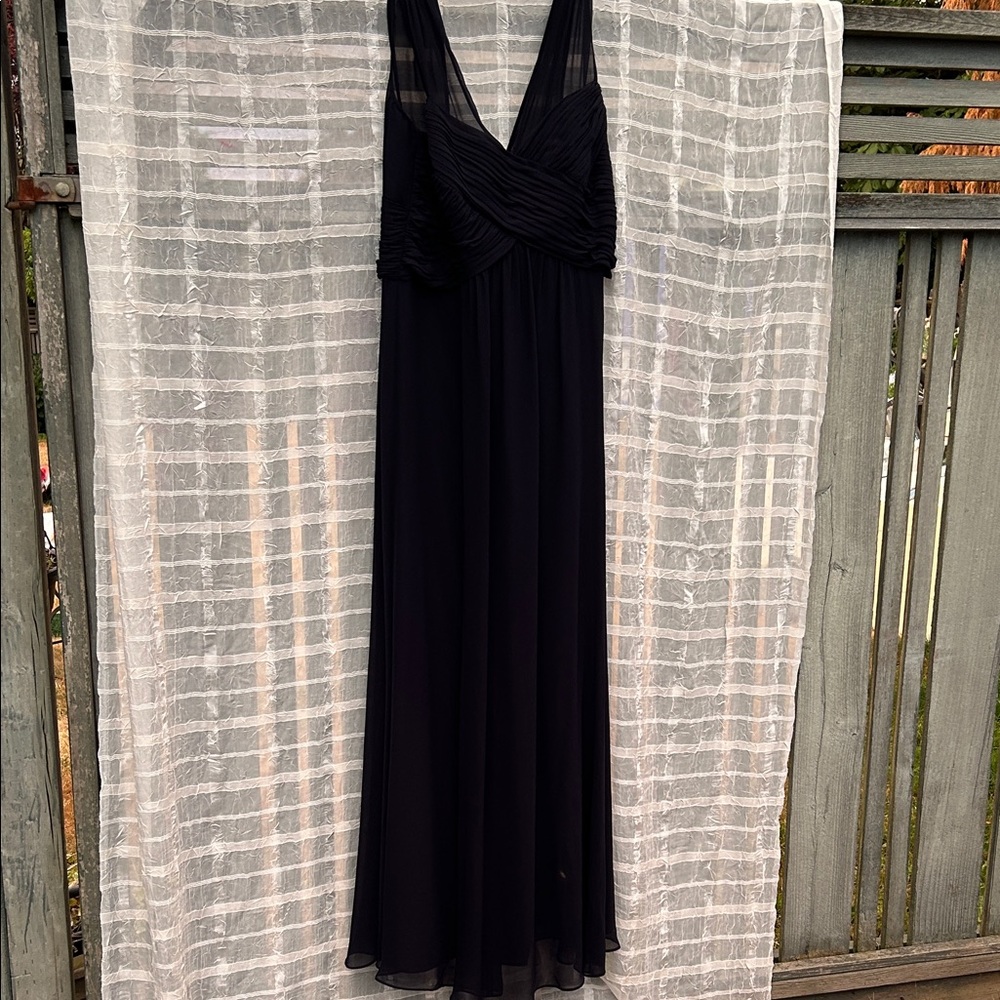 Lauren Ralph Lauren Black Sleeveless V-Neck Maxi Dress